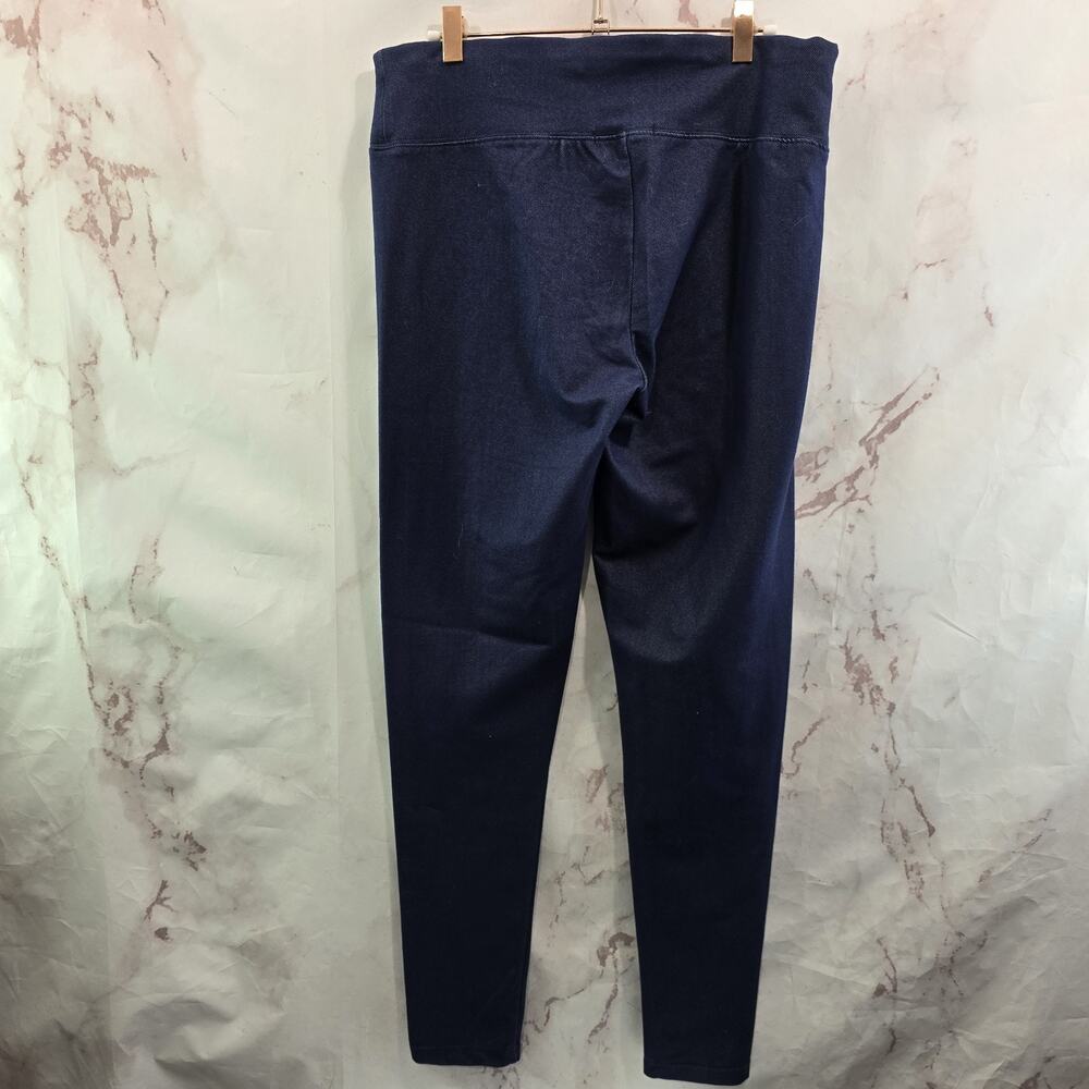 XCVI Leggings Womens Large X 31 Blue High Rise Chambray Indigo Casual
